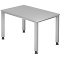 office akktiv RENATUS - Schreibtisch 4-Fuß-Gestell, Breite 1200 mm lichtgrau