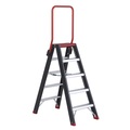 Altrex Sicherheits-Stehleiter beidseitig begehbar 2 x 5 Stufen