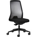 interstuhl Operator-Drehstuhl EVERY, Netz-Rückenlehne schwarz Gestell schwarz, mit harten Rollen graphitschwarz, Sitztiefe 430 mm