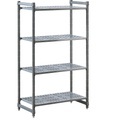 Kunststoff-Steckregalsystem Fachboden-BxT 990 x 540 mm Grundregal, Breite 1070 mm, Boden geschlitzt