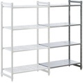 Kunststoff-Steckregalsystem Fachboden-BxT 990 x 540 mm Anbauregal, Breite 1030 mm, Boden glatt