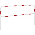 Rammschutzbügel zum Einbetonieren Breite 2000 mm, rot / weiß