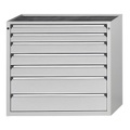 ANKE Schubladenschrank, BxT 1060 x 675 mm, Schubladentraglast 200 kg, 7 Schubladen, Höhe 980 mm, Front lichtgrau