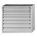 ANKE Schubladenschrank, BxT 1060 x 675 mm, Schubladentraglast 200 kg, 9 Schubladen, Höhe 1280 mm, Front lichtgrau