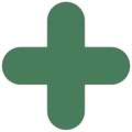 undefined, PVC-Bodenmarkierungen Kreuz-Form, VE 10 Stk grün