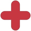 undefined, PVC-Bodenmarkierungen Kreuz-Form, VE 10 Stk rot