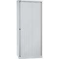 BISLEY Euro-Rollladenschrank Breite 800 mm, 4 Fachböden lichtgrau
