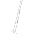 Guenzburger, Guenzburger Anlegeleiter höhenverstellbar Schiebeleiter, 3-teilig mit nivello®-Traverse 3 x 8 Sprossen