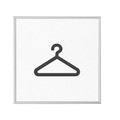 MADRID Silver Line™ Türschild Piktogramm HxB 120 x 120 mm Garderobe