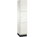CP CAMBIO Fächerschrank mit HPL-Türen 3 Fächer Korpus reinweiß / Tür weiß, Breite 400 mm
