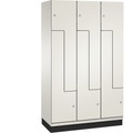 CP CAMBIO Z-Garderobenschrank 6 Abteile, Breite 1200 mm Korpus reinweiß / Tür weiß