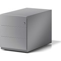BISLEY Rollcontainer Note™, mit 3 Universalschubladen HxBxT 495 x 420 x 775 mm, mit Griffleiste silber