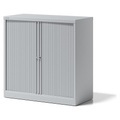 BISLEY Rollladenschrank ESSENTIALS HxBxT 1000 x 1000 x 470 mm, 1 Fachboden lichtgrau