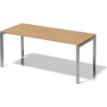 BISLEY Schreibtisch CITO, U-Gestell HxBxT 650 - 850 x 1800 x 800 mm Gestell silber, Platte Buche