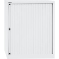 BISLEY Euro-Rollladenschrank Breite 800 mm, 2 Fachböden verkehrsweiß