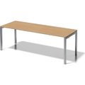 BISLEY Schreibtisch CITO, U-Gestell HxBxT 740 x 2200 x 800 mm Gestell silber, Platte Buche