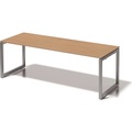 BISLEY Schreibtisch CITO, O-Gestell HxBxT 740 x 2200 x 800 mm Gestell silber, Platte Buche