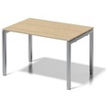 BISLEY Schreibtisch CITO, U-Gestell HxBxT 650 - 850 x 1200 x 800 mm Gestell silber, Platte Ahorn