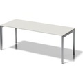 BISLEY Schreibtisch CITO, U-Gestell HxBxT 650 - 850 x 2000 x 800 mm Gestell silber, Platte grauweiß