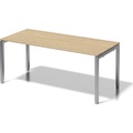 BISLEY Schreibtisch CITO, U-Gestell HxBxT 650 - 850 x 1800 x 800 mm Gestell silber, Platte Ahorn