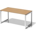 BISLEY Schreibtisch CITO, O-Gestell HxBxT 740 x 1600 x 800 mm Gestell weiß, Platte Buche