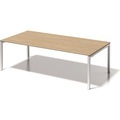 BISLEY Schreibtisch CITO, U-Gestell HxBxT 740 x 2400 x 1200 mm Gestell weiß, Platte Ahorn