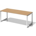 BISLEY Schreibtisch CITO, O-Gestell HxBxT 740 x 2000 x 800 mm Gestell weiß, Platte Buche