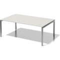 BISLEY Schreibtisch CITO, U-Gestell HxBxT 650 - 850 x 2000 x 1200 mm Gestell silber, Platte grauweiß
