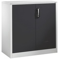 CP ACURADO Akten-Sideboard 2 Ordnerhöhen, HxBxT 1000 x 930 x 500 mm lichtgrau / schwarzgrau