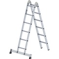 Guenzburger, Guenzburger Alu-Klappleiter als Steh- und Anlegeleiter einsetzbar 2 x 6 Sprossen