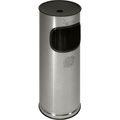 Edelstahl-Standascher mit Abfallbehälter Volumen 17 l, HxØ 610 x 250 mm Ascher schwarz