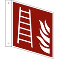 Brandschutzzeichen Leiter, VE 10 Stk Aluminium, Fahnenschild, 150 x 150 mm