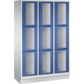 CP, CP CLASSIC Fächerschrank, Fachhöhe 510 mm, mit Sockel 9 Fächer, Breite 1200 mm Tür enzianblau