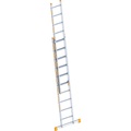 Layher, Layher Alu-Schiebeleiter 2-teilig, ausziehbar 2 x 10 Sprossen inkl. Traverse
