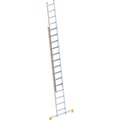 Layher, Layher Alu-Schiebeleiter 2-teilig, ausziehbar 2 x 14 Sprossen inkl. Traverse