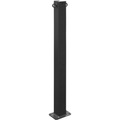 Absperrpfosten, 70 x 70 mm, Eisenglimmer zum Aufdübeln mit 2 Ösen