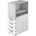 RENATUS - Containeraufsatz HxBxT 530 x 428 x 800 mm lichtgrau