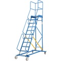 EUROKRAFT Mobile Podestleiter PREMIUM Alu-Stufeneinlagen 11 Stufen