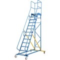 EUROKRAFT Mobile Podestleiter PREMIUM Alu-Stufeneinlagen 13 Stufen