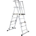 ZARGES Teleskop-Plattformleiter aus Aluminium 5 Sprossen ohne Ausleger