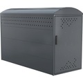 undefined, Fahrradbox Grundelement mit 1 Bogendach blau / grau