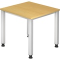 eurokraft pro RENATUS - Schreibtisch, 4-Fuß-Gestell, Breite 800 mm, Dekor Buche