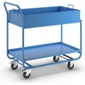 EUROKRAFT ACTIVE GREEN Tischwagen mit Wanne, abnehmbar lichtblau