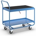 EUROKRAFT ACTIVE GREEN Tischwagen mit Auffangwanne, Gitterrost und Ablasshahn lichtblau