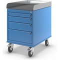 EUROKRAFT Montagehilfswagen, pulverbeschichtet mit Schubladenschrank LxBxH 765 x 570 x 830 mm