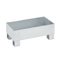 QUIPO Auffangwanne für 60 l LxBxH 800 x 500 x 290 mm, mit Zulassung feuerverzinkt, ohne Gitterrost