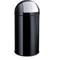 helit Push-Abfallbehälter Volumen 30 l, HxØ 650 x 300 mm schwarz