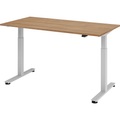 UPLINER - Schreibtisch, elektrisch höhenverstellbar BxT 1600 x 800 mm Dekor Nussbaum