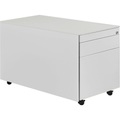mauser Schubladencontainer mit Rollen HxT 520 x 800 mm, 1 Materialschub, 1 Hängeregistratur lichtgrau / lichtgrau / lichtgrau