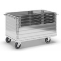 ZARGES Alu-Kastenwagen Inhalt 945 l mit 250 mm tiefem Seitenwandausschnitt